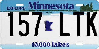 MN license plate 157LTK