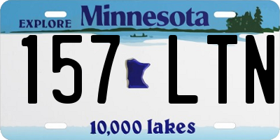 MN license plate 157LTN