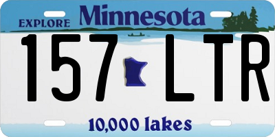 MN license plate 157LTR