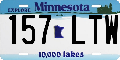 MN license plate 157LTW