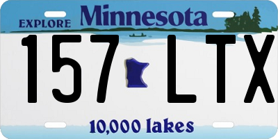 MN license plate 157LTX
