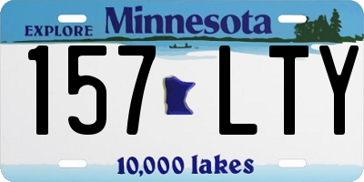 MN license plate 157LTY