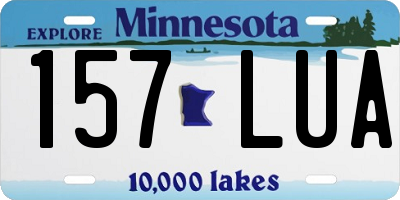 MN license plate 157LUA