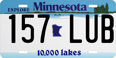 MN license plate 157LUB