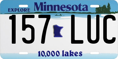 MN license plate 157LUC