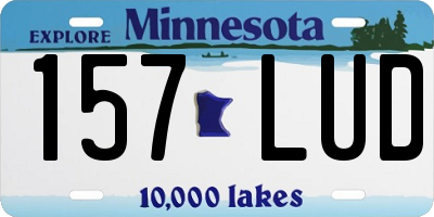 MN license plate 157LUD