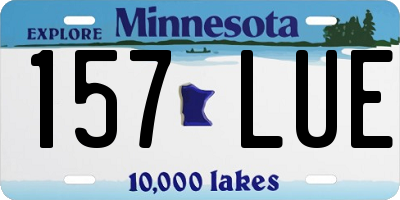 MN license plate 157LUE