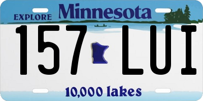 MN license plate 157LUI