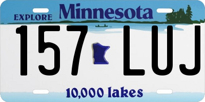 MN license plate 157LUJ