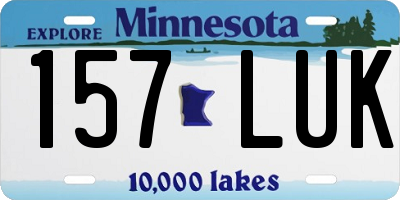 MN license plate 157LUK