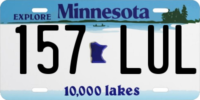 MN license plate 157LUL