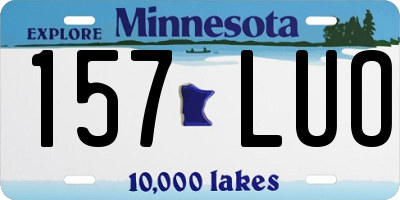 MN license plate 157LUO