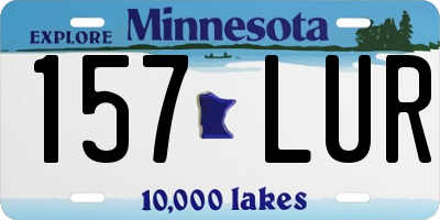 MN license plate 157LUR