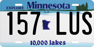 MN license plate 157LUS