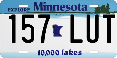 MN license plate 157LUT