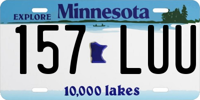 MN license plate 157LUU