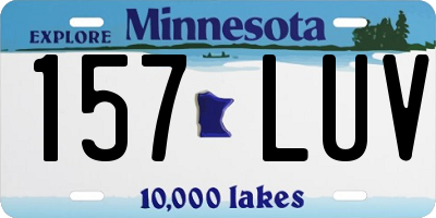 MN license plate 157LUV