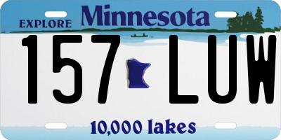 MN license plate 157LUW
