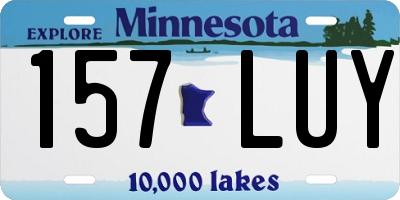 MN license plate 157LUY