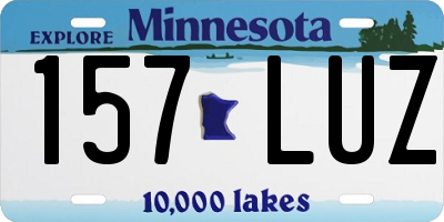 MN license plate 157LUZ
