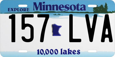 MN license plate 157LVA