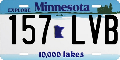 MN license plate 157LVB