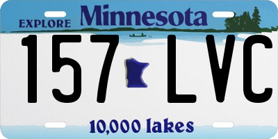MN license plate 157LVC