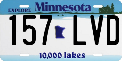 MN license plate 157LVD