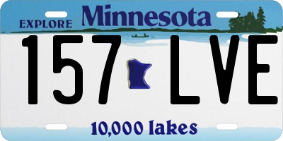 MN license plate 157LVE