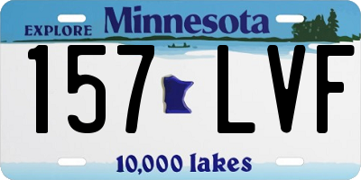 MN license plate 157LVF