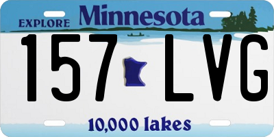 MN license plate 157LVG
