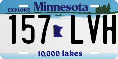 MN license plate 157LVH