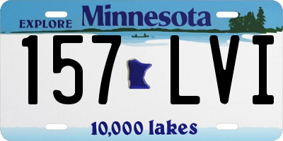 MN license plate 157LVI