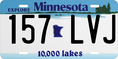 MN license plate 157LVJ