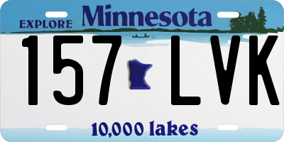 MN license plate 157LVK
