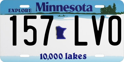 MN license plate 157LVO