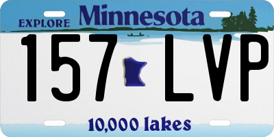 MN license plate 157LVP