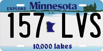 MN license plate 157LVS