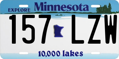 MN license plate 157LZW