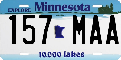 MN license plate 157MAA