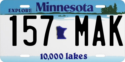 MN license plate 157MAK