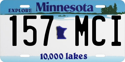 MN license plate 157MCI
