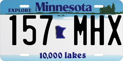 MN license plate 157MHX