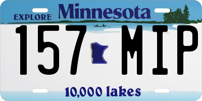 MN license plate 157MIP