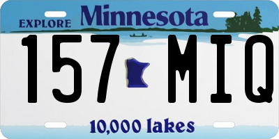 MN license plate 157MIQ