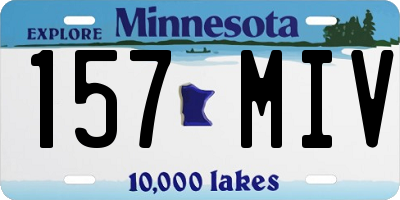 MN license plate 157MIV