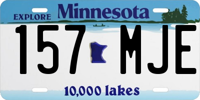 MN license plate 157MJE