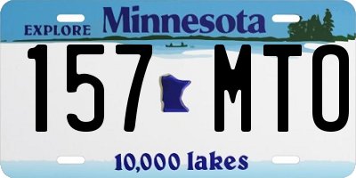 MN license plate 157MTO