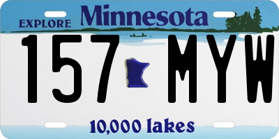 MN license plate 157MYW