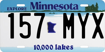 MN license plate 157MYX